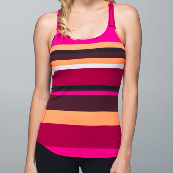 SOLD Lululemon Refresh Racer Tank - Blossom Stripe - Picture 1 of 6